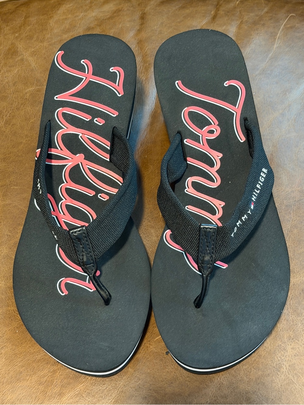 Tommy Hilfiger Wedge Flip Flops Women's 10M NWOT